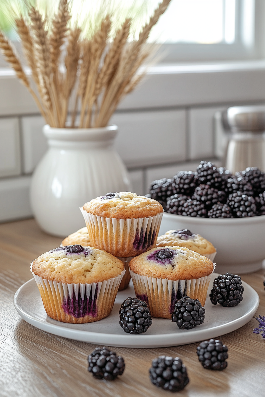 recette muffins aux mûres